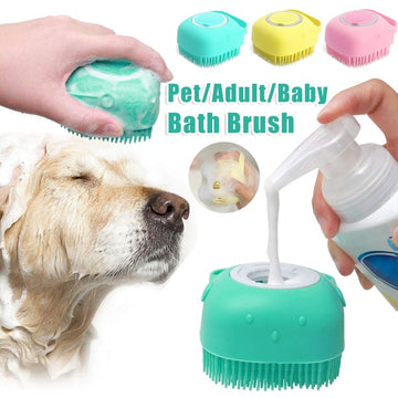 Silicone Dog Bath Massage Gloves Pet Grooming Brush