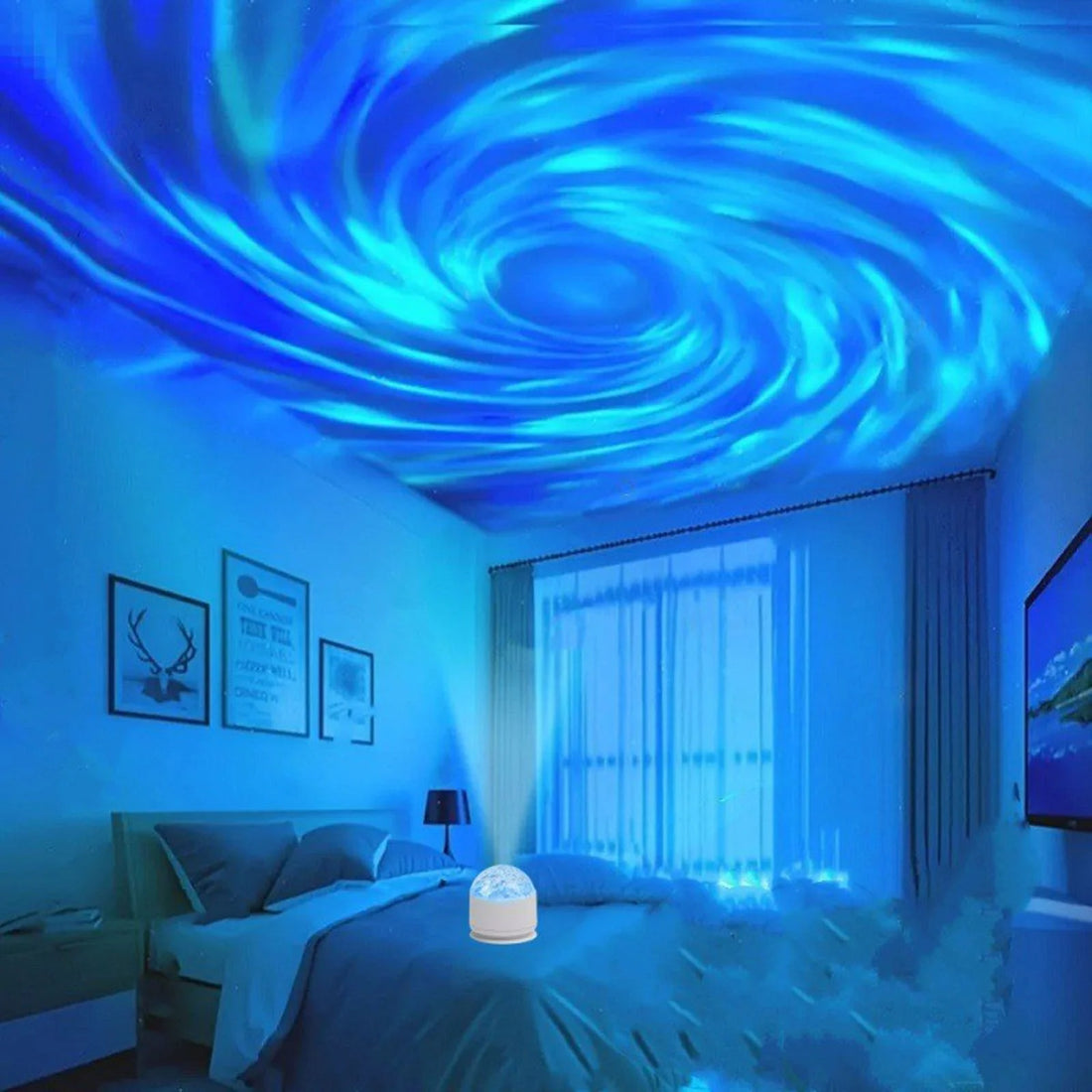 LED Aurora Projector Lamp – Night Light & Room Decor