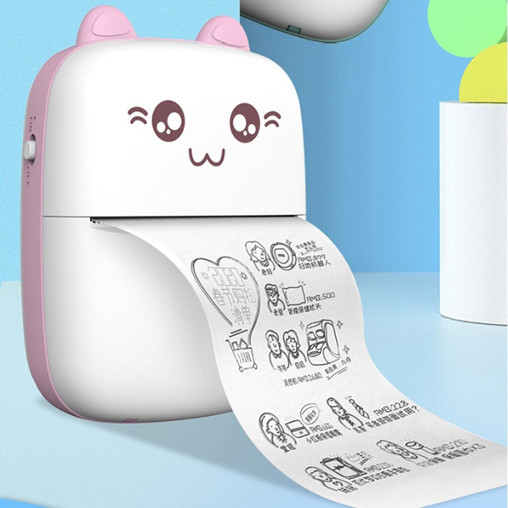 New Mini Bluetooth Thermal Printer Mobile Phone Photo Title Note Hot Print Pocket Student Error Label Printer