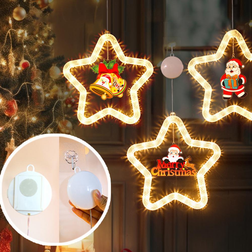 LED Christmas Star Pendant Light Decoration for Window and Door